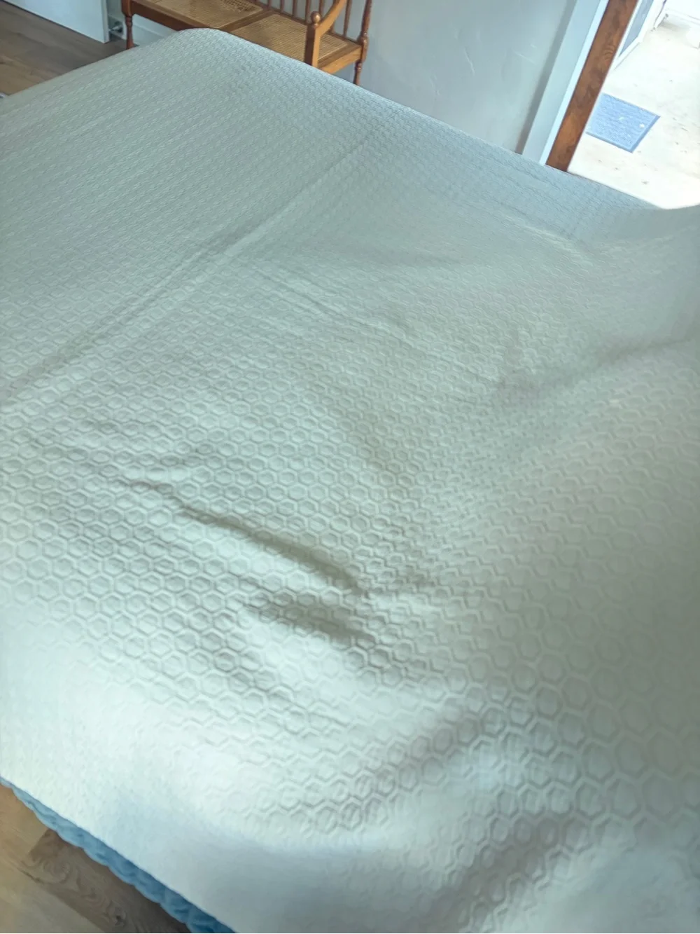 Peacock Alley Quilted Queen Coverlet - Linen Colored Cotton Bedspread